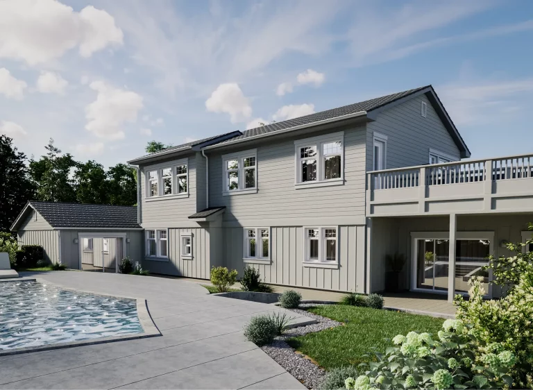 Exterior House Pool Blue Sky